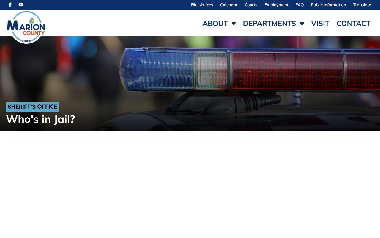 Marion County jail roster Who's in Jail page